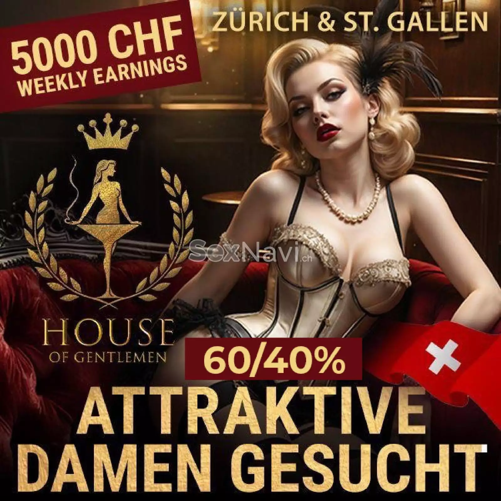 House of Gentlemen Mega Verdienst Zürich, Zürich Stadt, Schweiz